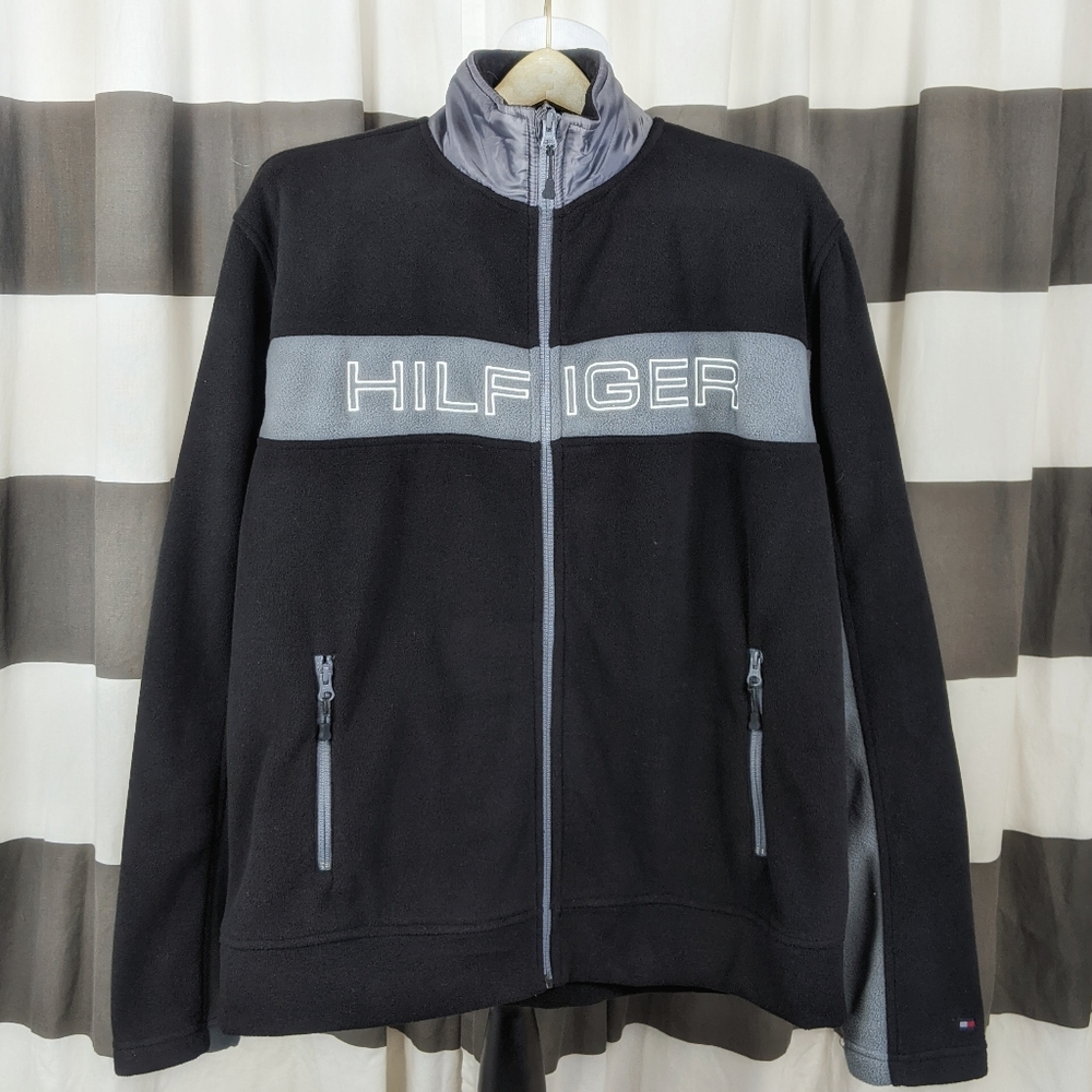 Tommy Hilfiger stitched logo fleece jacket